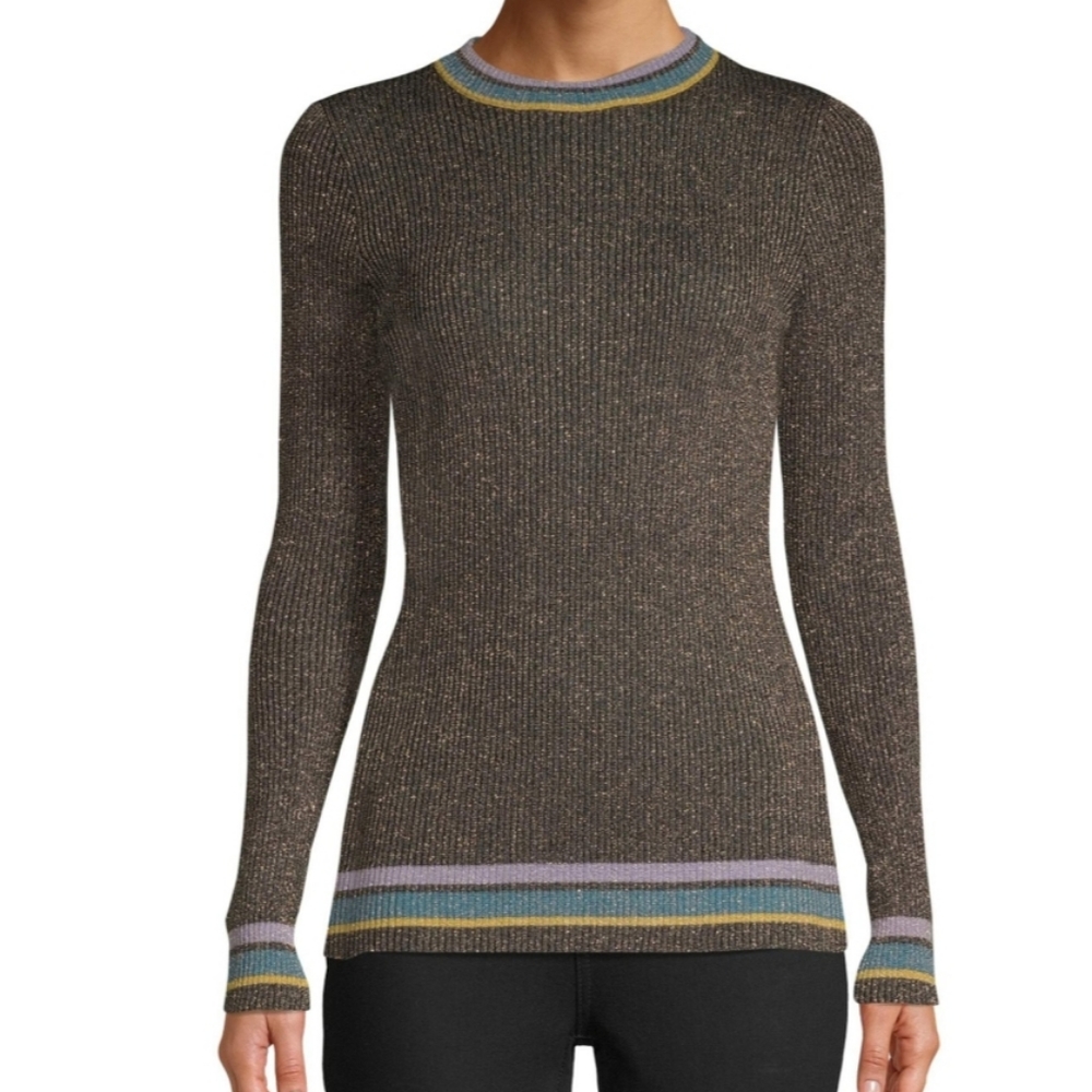 Sui by Anna Sui Women's Striped Knit Long Sleeve